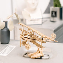 Creative 3D Wooden Jigsaw Building Block Assembly Model Toy For Children Adult Handmade Airplane Pencil Box Craft Kit Decoration