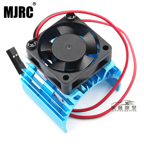 Blue RC Parts Electric Car brushless Motor Heatsink Cover + Cooling Fan for 1:10 HSP RC Car 540 550 3650 Size Motor Heat Sink