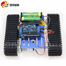 SZDOIT ESPduino Wifi Control T101 Metal Crawler RC Robot Tank Chassis Kit 33GB-520 DC Motor DIY For Arduino Education Toy