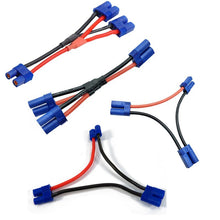 Amass T XT60 Tamiya TRX XT90 EC3 EC5 plug Parallel Series One female to 2 male leads 12awg silicone wire Deans For Lipo Battery