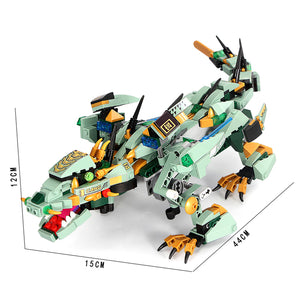 1 Set DIY Assembly 2.4G 4 Channels RC Assembling Blocks Dinosaur Vehicle Storm Dragon Truck Electric Motor Toy For Children