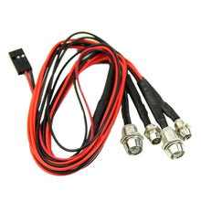 RC On-Road 4 LED Car Auto Night Light 5mm White & 3mm Red Headlamps Light Led Motorcycle Headlight Car Headlights