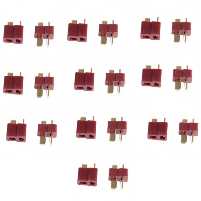 10Pairs 20PCS T Plug Male Female Deans Connectors For RC LiPo Battery RC FPV Racing Drone