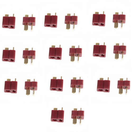10Pairs 20PCS T Plug Male Female Deans Connectors For RC LiPo Battery RC FPV Racing Drone