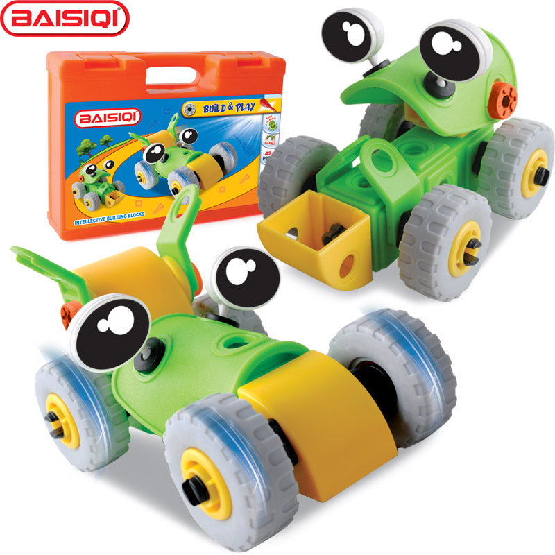 2 in 1 BAISIQI 6824 Intelligent Assembly tool set model Create DIY toy Screw block kit for 5-6-7-8-9 year old kid child boy
