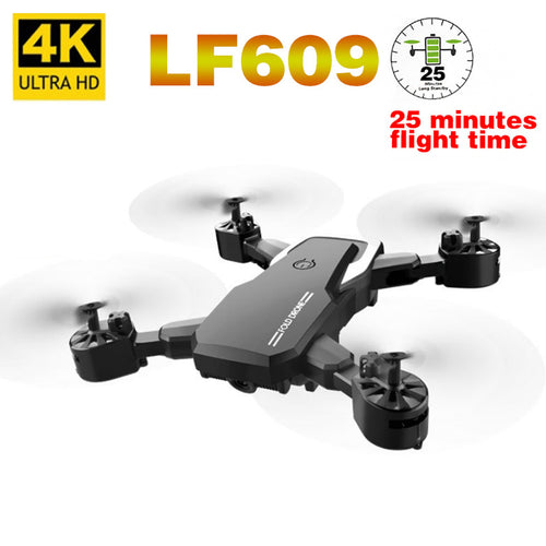 LF609 Drone 4K With HD Camera WIFI 1080P Dual Camera Follow Me Quadcopter FPV Professional Drone Long Battery Life Toy For Kids