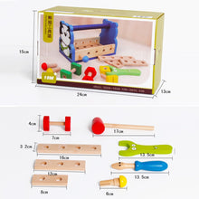 Wooden Construction Screwing Blocks Tool Kit Assembly Toolbox Building Set Detachable Nut for Age 3+ Children Construction Toys