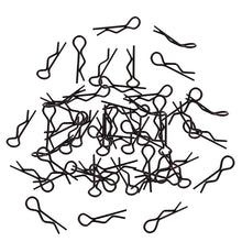 50 Pieces RC Car Black Metal Bodyshell Clips Pins R Shape for Traxxas TRX4 1/10 RC Buggy RC Rock Crawler Vehicle Models