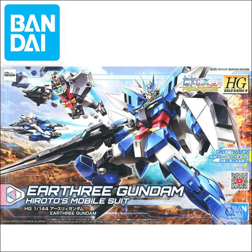Original Gundam Model HG 1/144 EARTHREE GUNDAM READY PLEAYER ONE Armor Unchained Mobile Suit Kids Toys