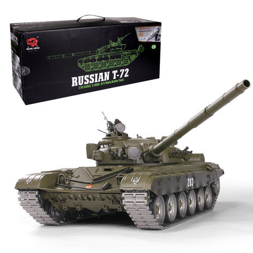 1:16 Russian T-72 Main Battle Tank 2.4G Remote Control Model Military Tank with Sound Smoke Shooting Effect - Metal Advanced