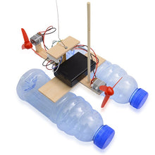 Assembled Wind Turbine Model Boat Wooden Remote Control Boat DIY Science Educational Toys Gift Creative Model