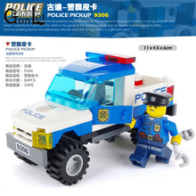 9306 Legoinglys Police Truck Blocks Toys for Children Model Building Kits Small Particles Assembled Truck Blocks Christmas Toys