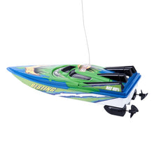 2 Pcs RC Boat Radio Remote Control Twin Motor High Speed Boat RC Racing Toy Gift for Kids Eu Plug, Green & Red