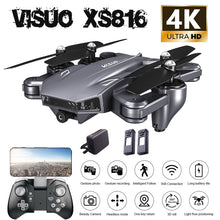 Visuo XS816 4K Camera Drone With Camera HD WiFi FPV Dual Optical Flow Foldable Selfie Dron Gesture Shooting Rc Quadcopter