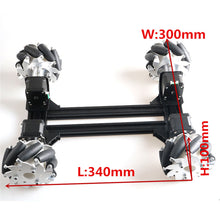 100mm Mecanum Omni Wheel High Power Metal RC Robot Tank Chassis Kit + Wireless Controller 4pcs 42-Stepper Motor DIY For Arduino