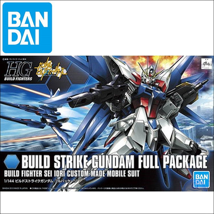 Original Gundam HG 1/144 Model BUILD STRIKE GUNDAM FULL PACKAGE Mobile Suit Kids Toys With Holder