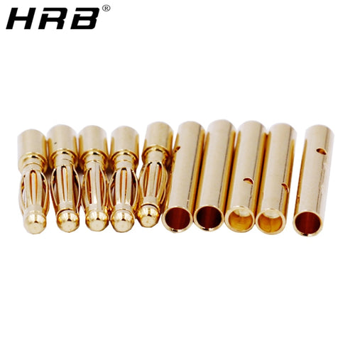 10PCS Amass Banana Plug 2.0mm 3.0mm 3.5mm 4.0mm Bullet Female Male Connector 5.0mm 5.5mm 6mm 6.5mm Brass Plated Copper RC Parts