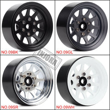 INJORA 107g/pcs Metal Alloy 1.9 Beadlock Wheel Rims for 1:10 RC Crawler Axial SCX10 90046 Traxxas TRX4 Redcat GEN8
