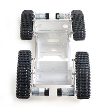 SZDOIT TS400 Large Metal 4WD Robot Tank Chassis Kit Tracked Crawler Shock Absorbing Robotic Education Heavy Load DIY For Arduino