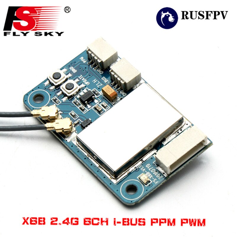 Flysky X6B 2.4G 6CH i-BUS PPM PWM Receiver for AFHDS i10 i6s i6 i6x i4x Transmitter Helicopter Airplane FPV Racing Drone