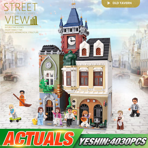 City Street Building Toys The Legoing MOC Old Town Pub Set Assembly Model Kids Christmas Toys Gifts Building Blocks Bricks Kits