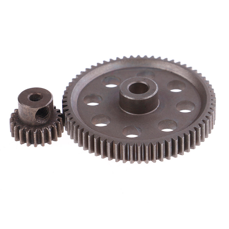 2Pcs (21T+64T) 11184 & 11181 Differential Metal Main Gear 64T Motor Gear 21T