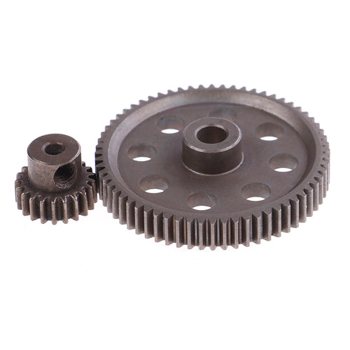 2Pcs (21T+64T) 11184 & 11181 Differential Metal Main Gear 64T Motor Gear 21T