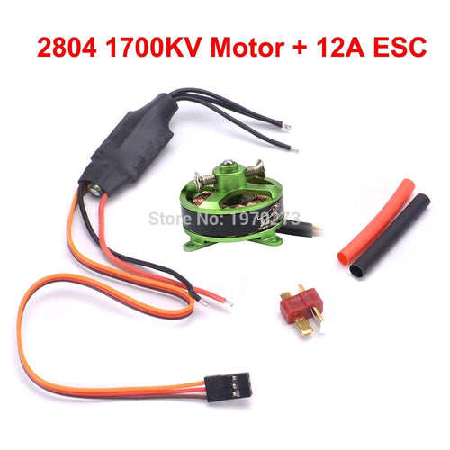 2804 1700KV KV1700 Brushless Motor Support 2-3s + 12A Simonk ESC For RC Fixed-wing Aeroplane Airplane KT F3P
