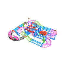 Children assembled railcar toys puzzle diy toys