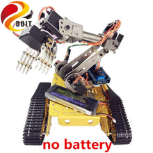 WIFI Control 7DOF Metal Vehicle Robot 7-Axis Robotic Arm with Gripper+T300 Smart Tank Chassis Kit Motors Servos Educational DIY