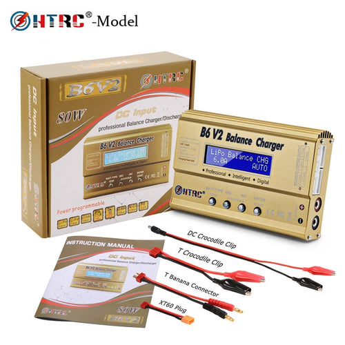 HTRC Imax B6 V2 80W 6A RC Balance Charger For LiIon/LiFe/NiCd/NiMH/High Power Battery LiHV 15V 6A AC Adapter IMAX Charger