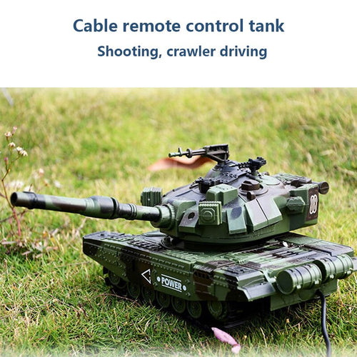M1A1 Wired Remote Control Tank And Parent-Child Can Launch Children's Off-Road Toy Crawler Boy Car Gift