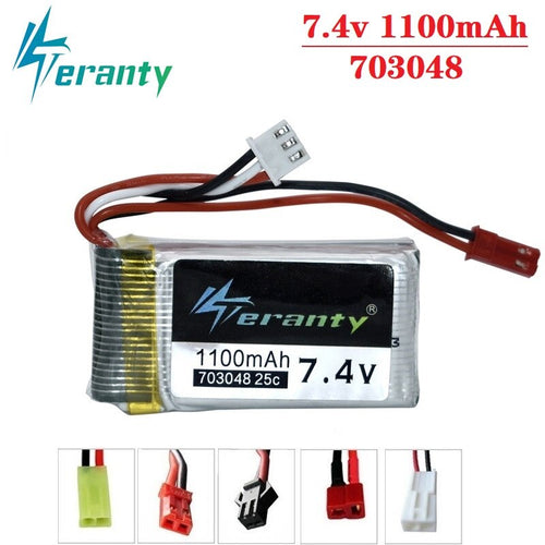 7.4V 1000mah 703048 Lipo Battery For MJXRC X600 7.4V 1100mah 25c 703048 Lipo Battery for Remote Control toys battery