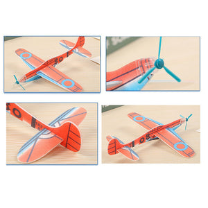 12pcs/lot Kid DIY Hand Throw Flying Glider Plane Toy EPP Foam Plane Ultralight Aircraft Airplane Model Toy Kid Outdoor Toy Game