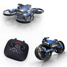 2-In-1 2.4G Remote Control Deformation Motorcycle Folding Quadcopter With Land And Air Dual Modes Model Educational Toy For Kids