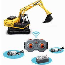 Children's Crawler Excavator Mechanical Engineering Small Particles Assembled Building Blocks Electric Remote Control Toy Car
