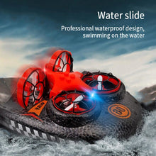 Chrismas Gift Water Land Air 3 To 1 Multifunction Remote Control Hovercraft Drone 2.4G Fly/Land/Water Mode RC Hovercraft Boat