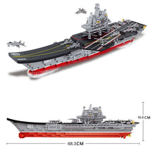 Sluban Model Building Blocks Navy Submarine Military Ship Plane Aircrafted Carrier Warship Battle Cruiser Frigate Toys