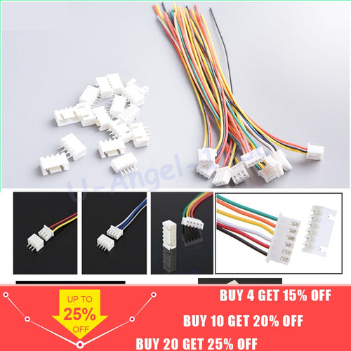 10 Pairs/lot 150mm RC lipo battery balance charger plug 2S1P 3S1P 4S1P 5S1P 6S1P 7S1P Wire Line Cable with male and female plug