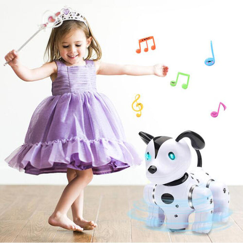 Electric Universal Intelligent Robot Dog Infrared Remote Control Music Light Voice Pet Touch Dazzle Dance Educational Toys