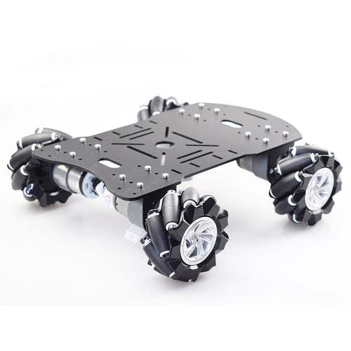Moebius 4WD 80mm Mecanum Wheel Robot Car Chassis Kit with DC 12V Encoder Motor for Arduino Raspberry Pi DIY Project STEM Toy