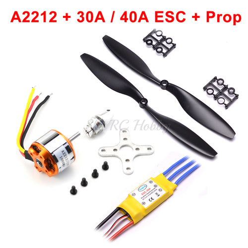 A2212 2212 1000KV 1400KV Brushless Outrunner Motor 30A / 40A Brushless ESC for DIY RC Aircraft Quadcopter Hexacopter Multirotor