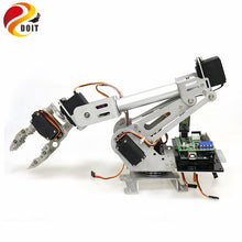 WIFI Control 7DOF Metal Vehicle Robot 7-Axis Robotic Arm with Gripper+T300 Smart Tank Chassis Kit Motors Servos Educational DIY