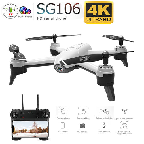 Drone SG106 WiFi FPV RC Drone 4K Camera Optical Flow 1080P HD Dual Camera Aerial Video RC Quadcopter Aircraft Quadrocopter Toys