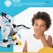 EBOYU RC Dinosaur Robot Remote Control Walking Dinosaur Toy Interactive Dancing Singing Missiles Launching Feeding Dino Robot