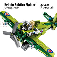 Technic Military WW2 War II Aircraft F4-U Spitfire Fighter For Legoing assemble building blocks bricks kids kits toys Children