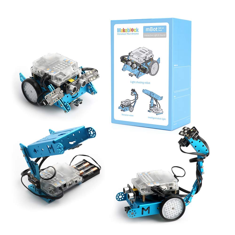 Makeblock Interactive Light & Sound Robot add-on Pack Designed for mBot, 3-in-1 Robot Add-on Pack, 3+ Shapes