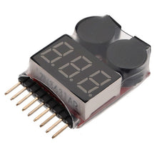 BX100 1S-8S Battery Voltage Meter Tester Lipo Battery Monitor Buzzer Alarm For RC Drone Helicopter