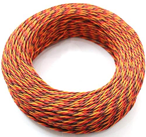 5M 16 feet 22AWG 26awg 30/60 Core 3 way Twist Servo Extension Cable JR Futaba Twisted Wire Lead For RC Airplane Accessories