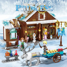 Ice Snow Princess Grocery Store Model Kit Compatible Legoing Girls Educational Assembling Building Blocks Children Toys Gift R20